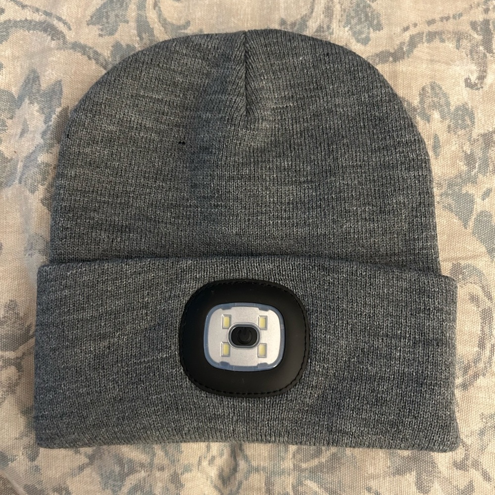 Gray LED Beanie Hat